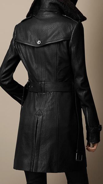 AMARA | LUXURY TRENCHCOAT MADE FROM HANDMADE ITALIAN LEATHER STYLE