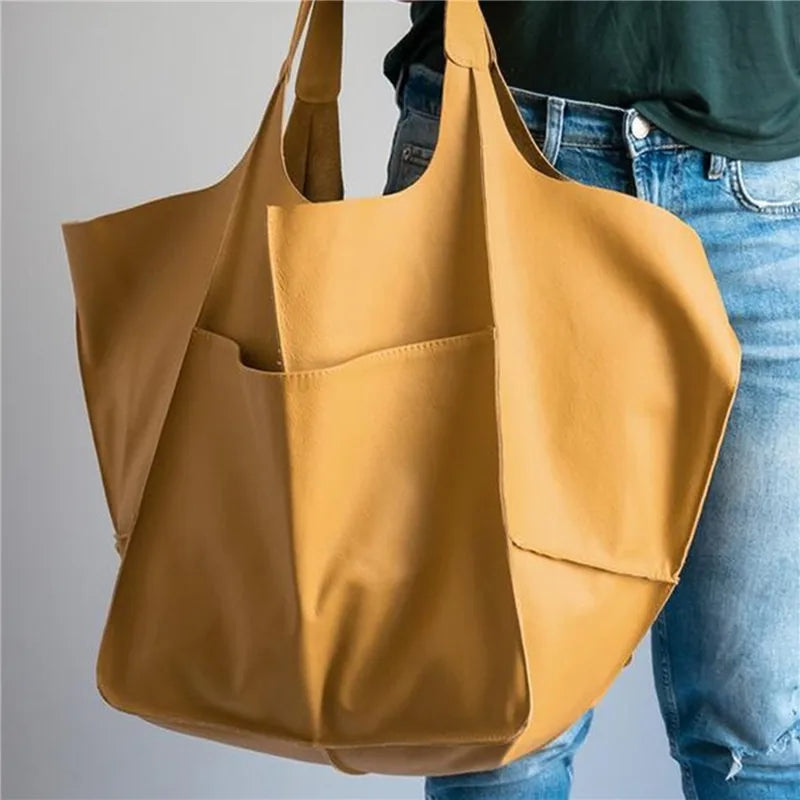 AVERY | OVERSIZED LEATHER TOTE BAG