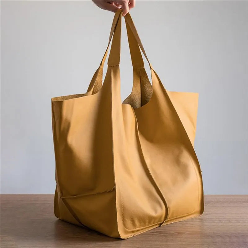 AVERY | OVERSIZED LEATHER TOTE BAG