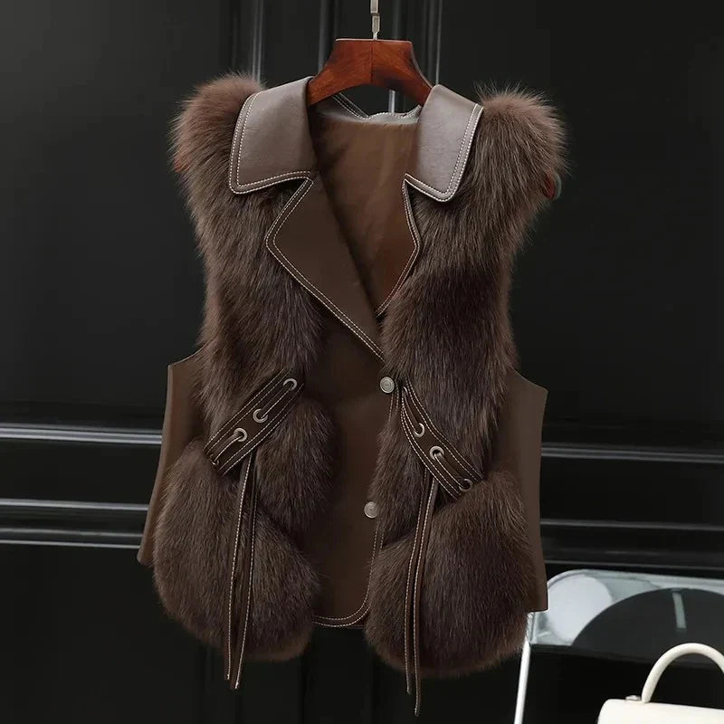 ESTELLE I FUR COAT VEST