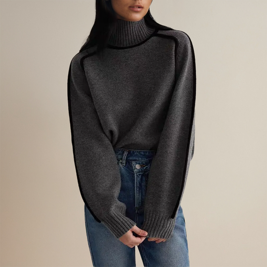 ELYSA™ | LUXURIOUS TURTLENECK WITH CONTRAST DETAILS